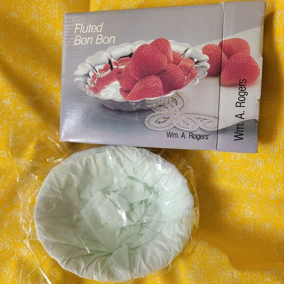 Lot Of 3 Silver Plated WM Rogers Bon Bon Oneida Jam Jar Lidded Apple Saltcellar - Picture 9 of 11